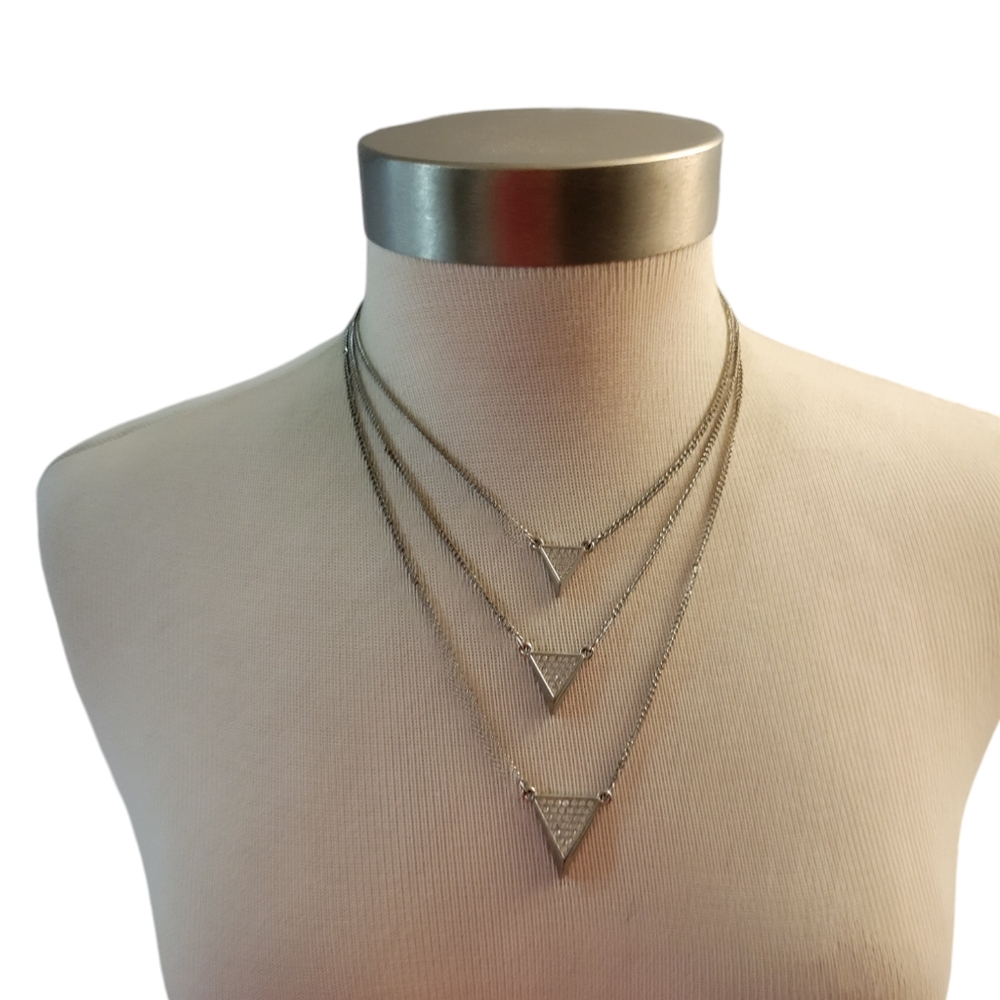 Express Layered Necklace Triangle Pendants
